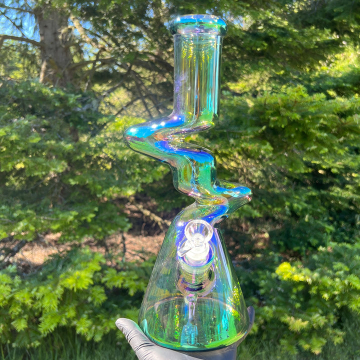 14" Metallic Zong Beaker Glass Pipe TG   