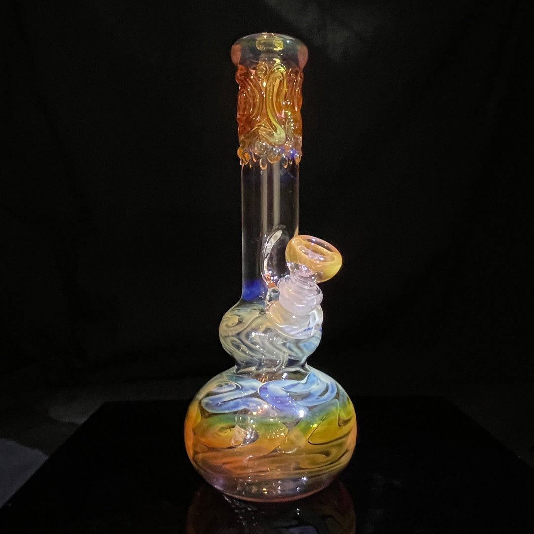 9.5" Fumed Double Bubble Bong Glass Pipe Mary Jane's Glass   