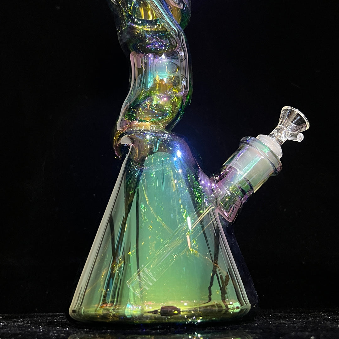 14" Metallic Zong Beaker Glass Pipe TG   