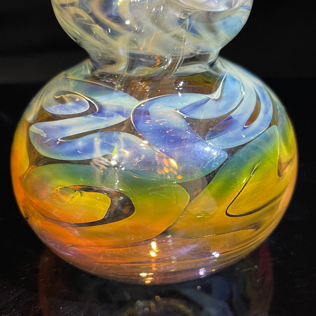 9.5" Fumed Double Bubble Bong Glass Pipe Mary Jane's Glass   