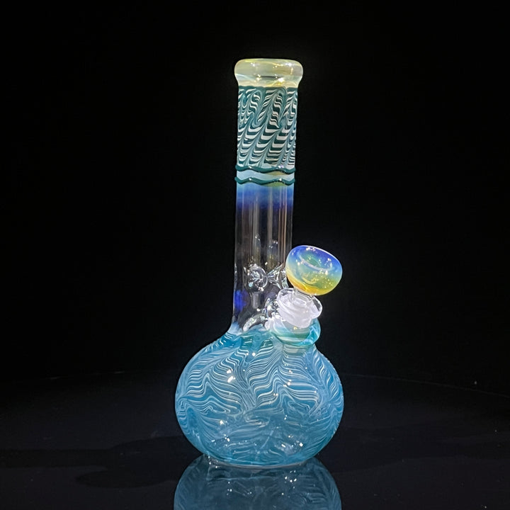 8" Bubble Color Rake Bong Glass Pipe Mary Jane's Glass