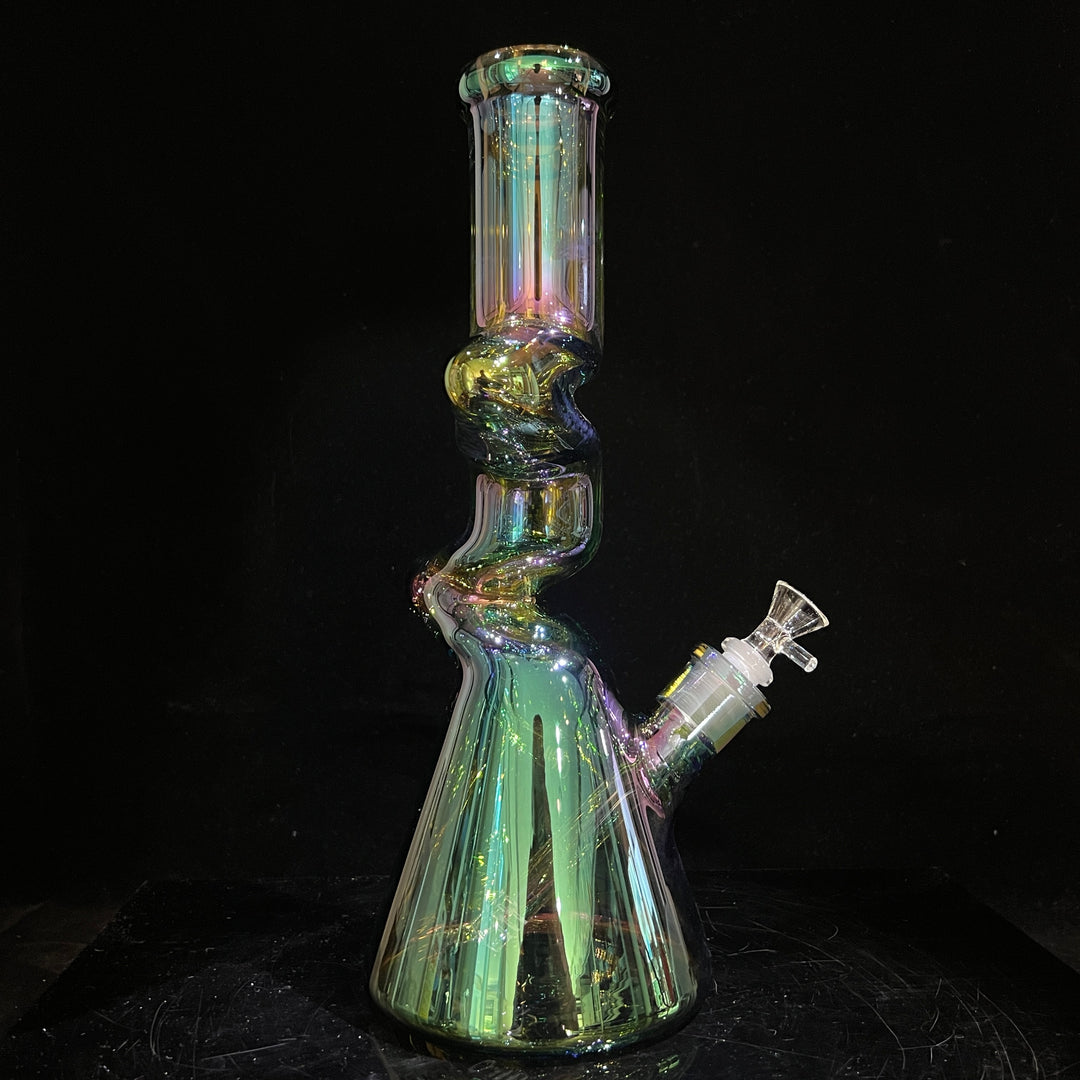 14" Metallic Zong Beaker Glass Pipe TG   