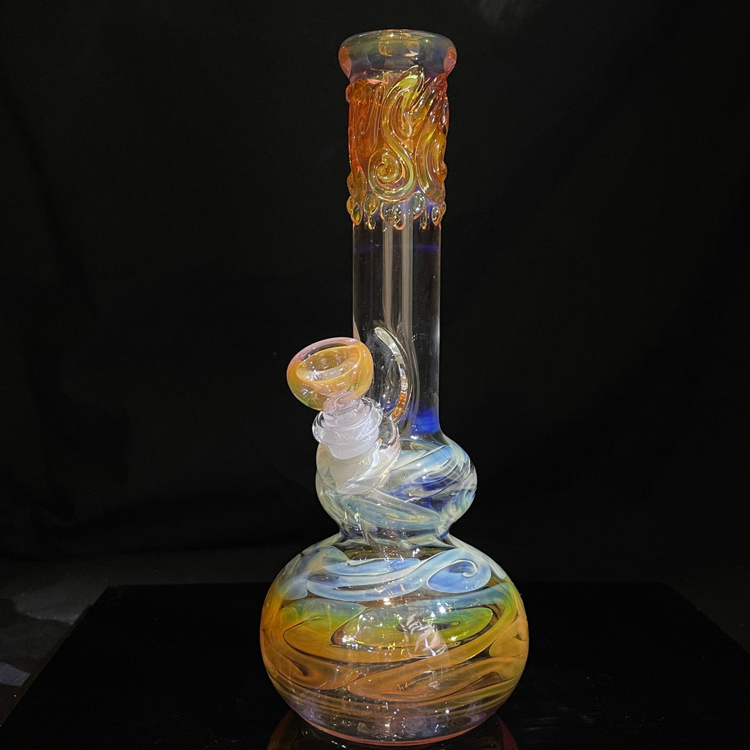 9.5" Fumed Double Bubble Bong Glass Pipe Mary Jane's Glass   