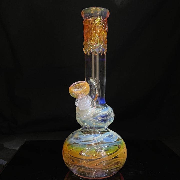 9.5" Fumed Double Bubble Bong Glass Pipe Mary Jane's Glass   