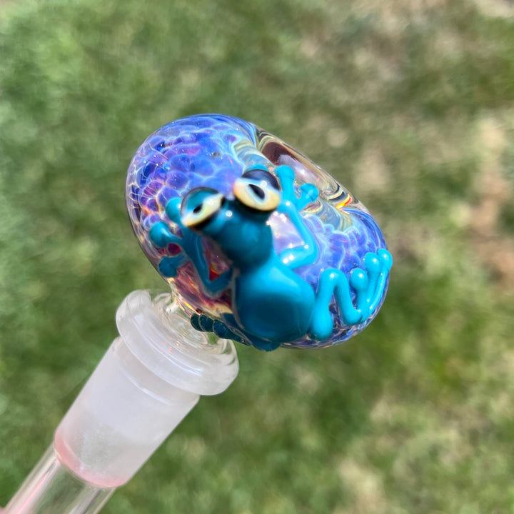 14mm Purple Nebula Frog PullSlide Tako x Beezy Collab Accessory Tako Glass   