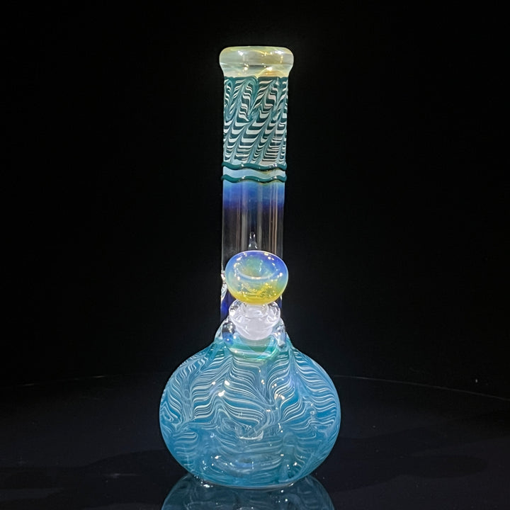 8" Bubble Color Rake Bong Glass Pipe Mary Jane's Glass