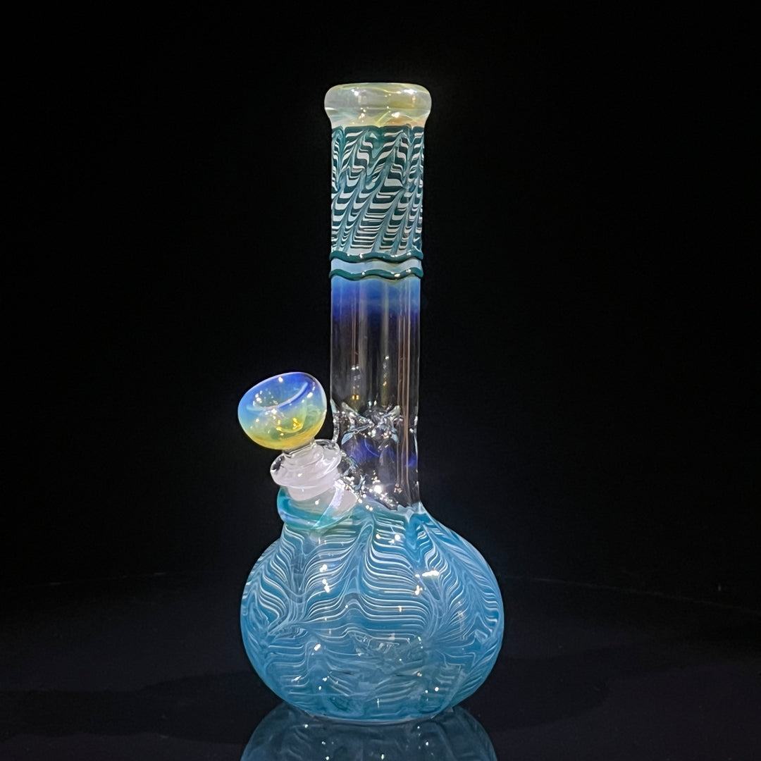 8" Bubble Color Rake Bong Glass Pipe Mary Jane's Glass