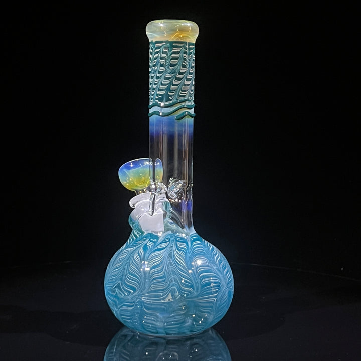 8" Bubble Color Rake Bong Glass Pipe Mary Jane's Glass