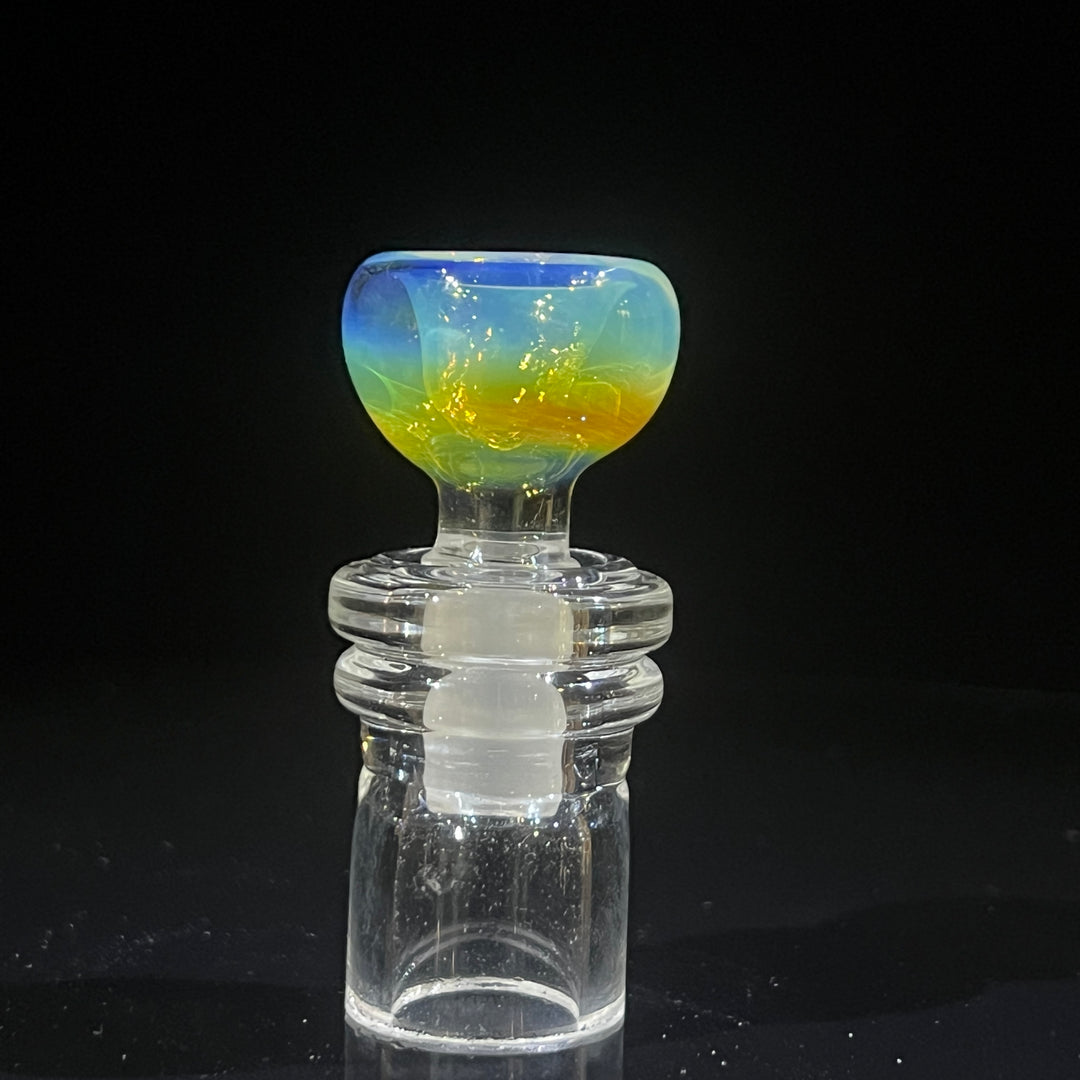 8" Bubble Color Rake Bong Glass Pipe Mary Jane's Glass