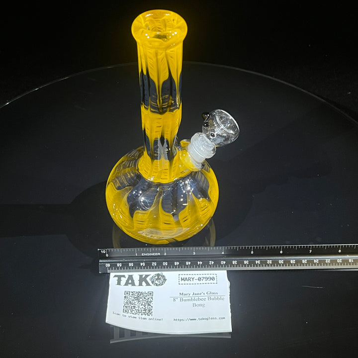 8" Bumblebee Bubble Bong Glass Pipe Mary Jane's Glass