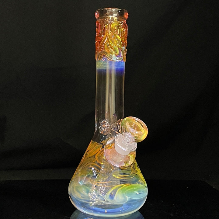 9" Fumed Twist Beaker Bong Glass Pipe Mary Jane's Glass   