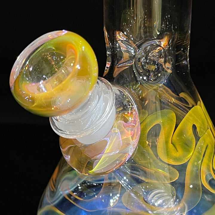 9" Fumed Twist Beaker Bong Glass Pipe Mary Jane's Glass   