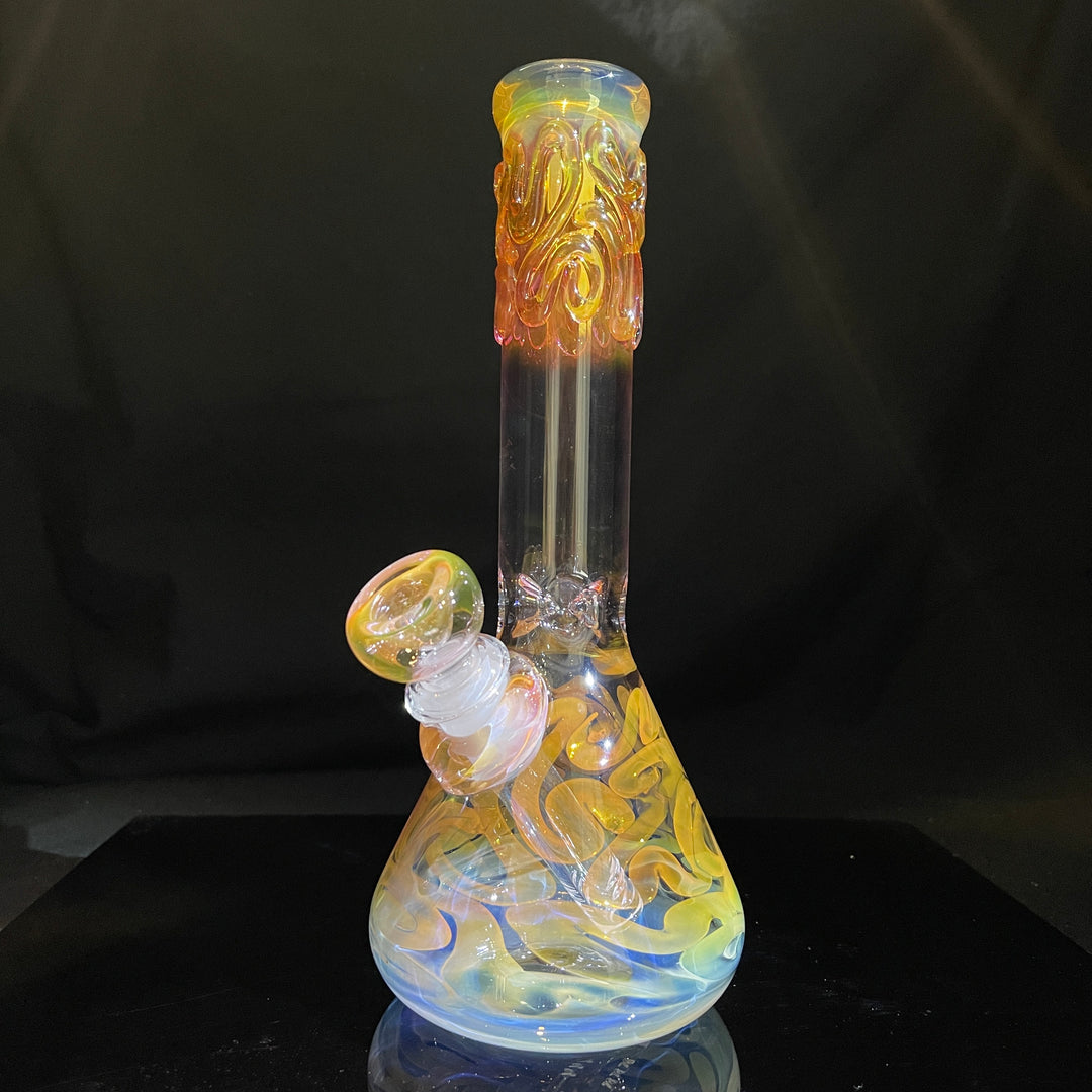 9" Fumed Twist Beaker Bong Glass Pipe Mary Jane's Glass   