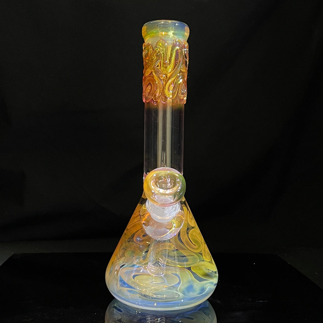 9" Fumed Twist Beaker Bong Glass Pipe Mary Jane's Glass   