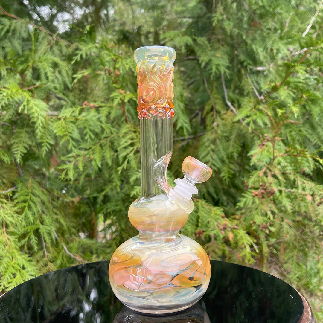 9.5" Fumed Double Bubble Bong Glass Pipe Mary Jane's Glass   