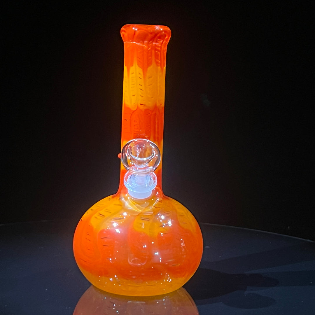 8" Agent Orange Bubble Bong Glass Pipe Mary Jane's Glass