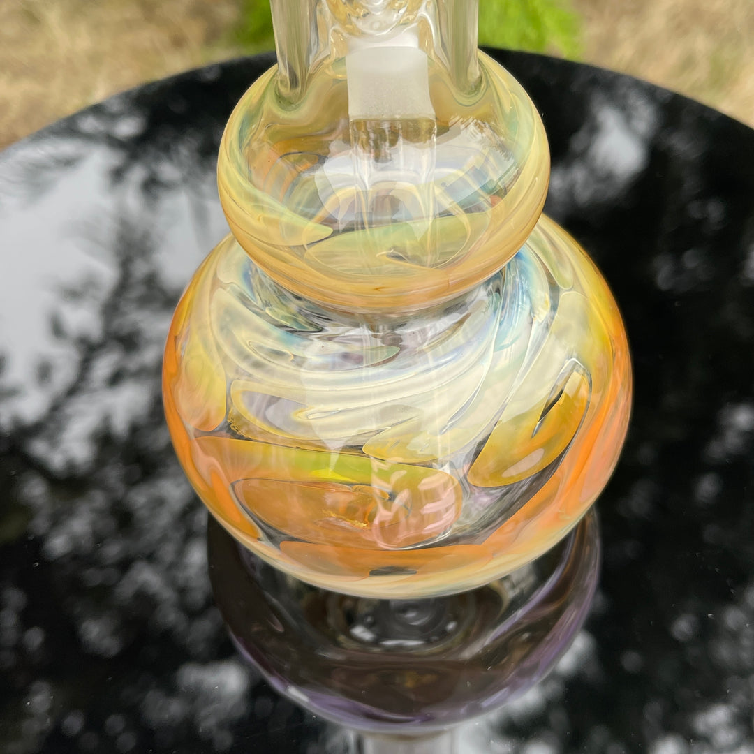 9.5" Fumed Double Bubble Bong Glass Pipe Mary Jane's Glass   