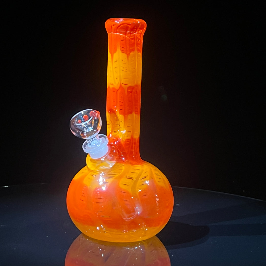 8" Agent Orange Bubble Bong Glass Pipe Mary Jane's Glass