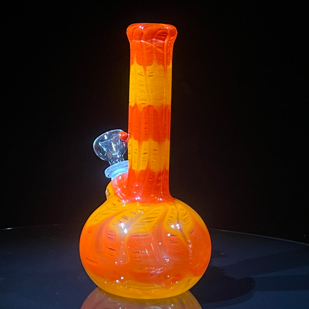 8" Agent Orange Bubble Bong Glass Pipe Mary Jane's Glass