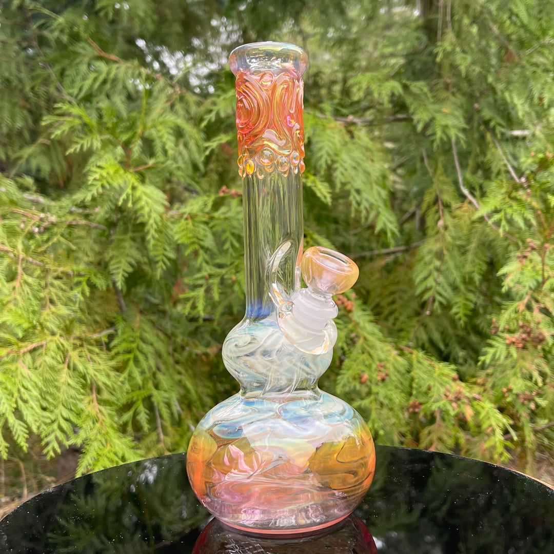 9.5" Fumed Double Bubble Bong Glass Pipe Mary Jane's Glass   