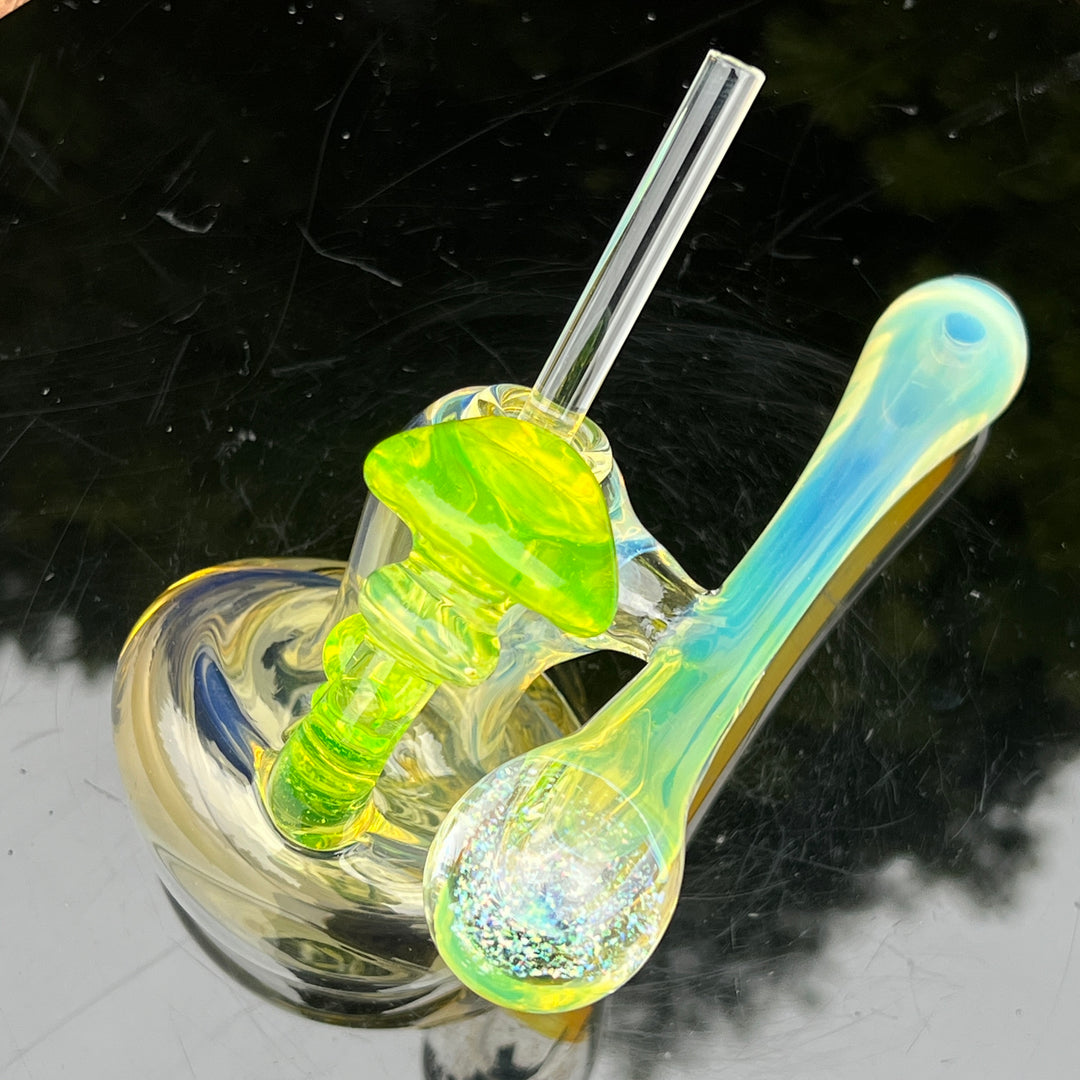 Mushroom Space Galaxy Hash Sidecar Glass Pipe Tako Glass   