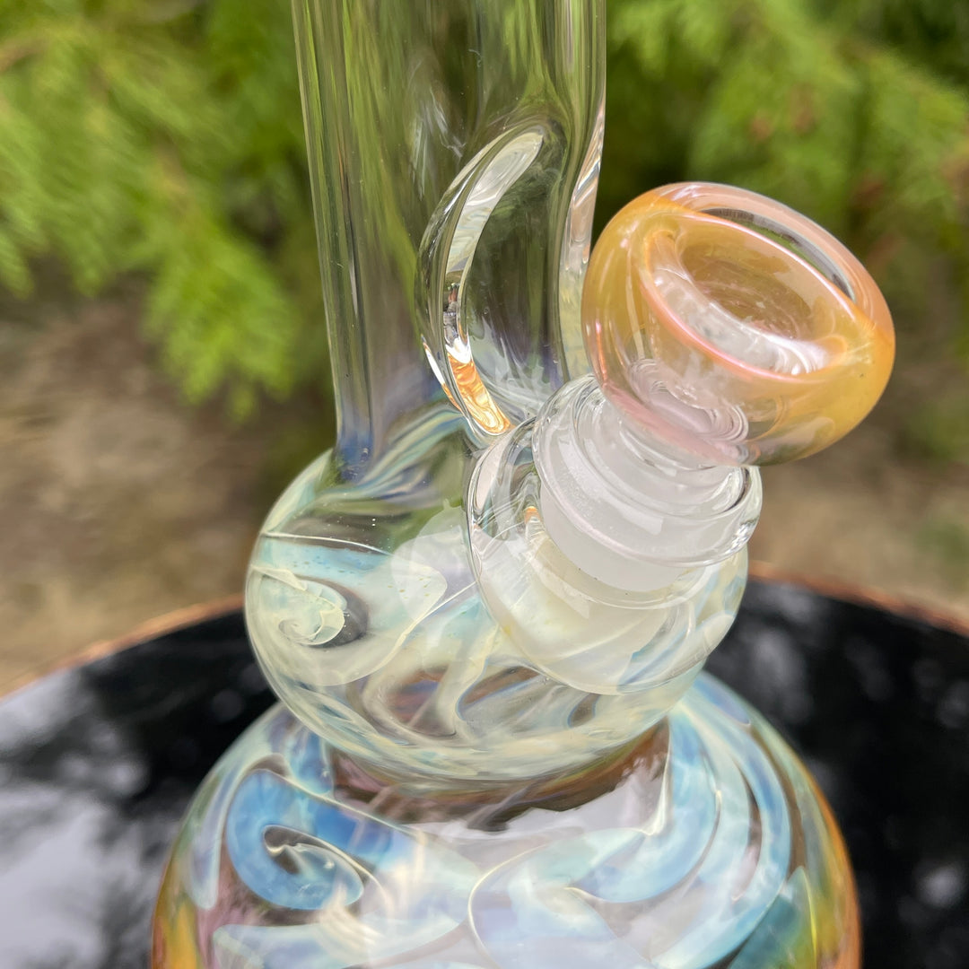 9.5" Fumed Double Bubble Bong Glass Pipe Mary Jane's Glass   