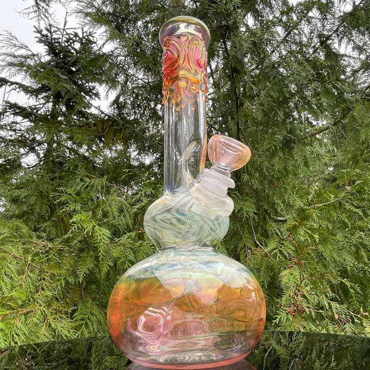 9.5" Fumed Double Bubble Bong Glass Pipe Mary Jane's Glass   