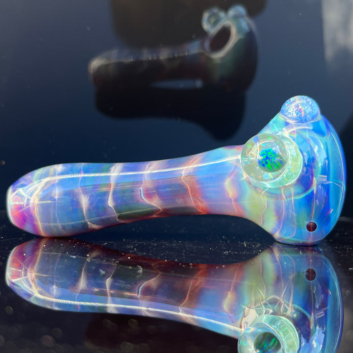 Purple Creek Crushed Opal Spoon Glass Pipe Tako Glass   