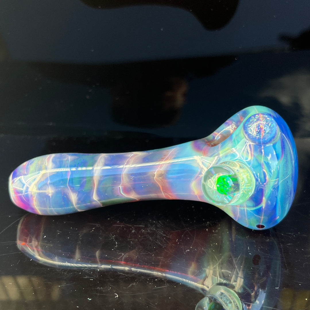 Purple Creek Crushed Opal Spoon Glass Pipe Tako Glass   