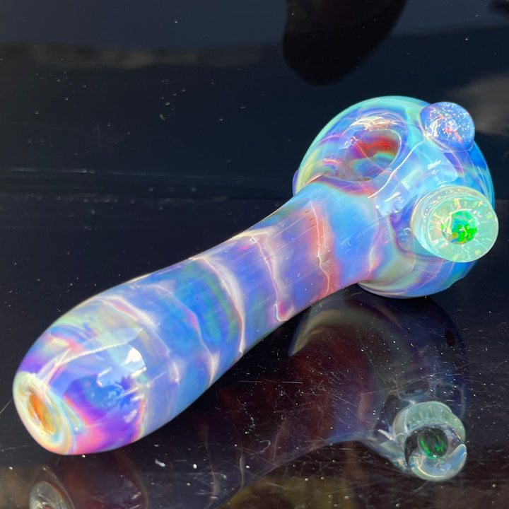 Purple Creek Crushed Opal Spoon Glass Pipe Tako Glass   