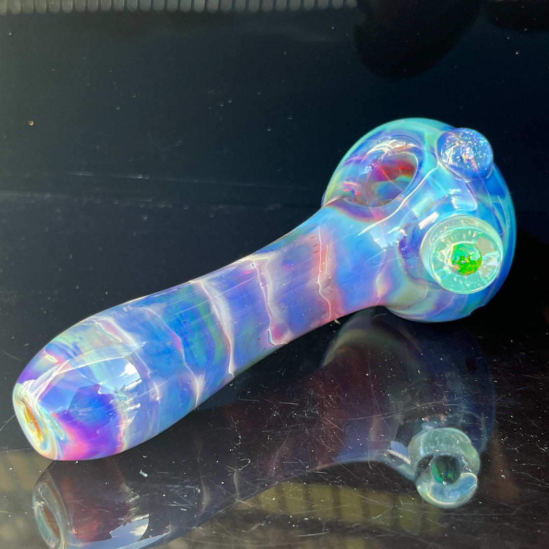 Purple Creek Crushed Opal Spoon Glass Pipe Tako Glass   