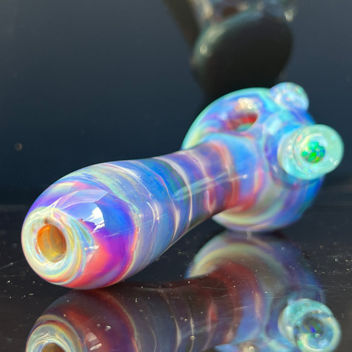 Purple Creek Crushed Opal Spoon Glass Pipe Tako Glass   