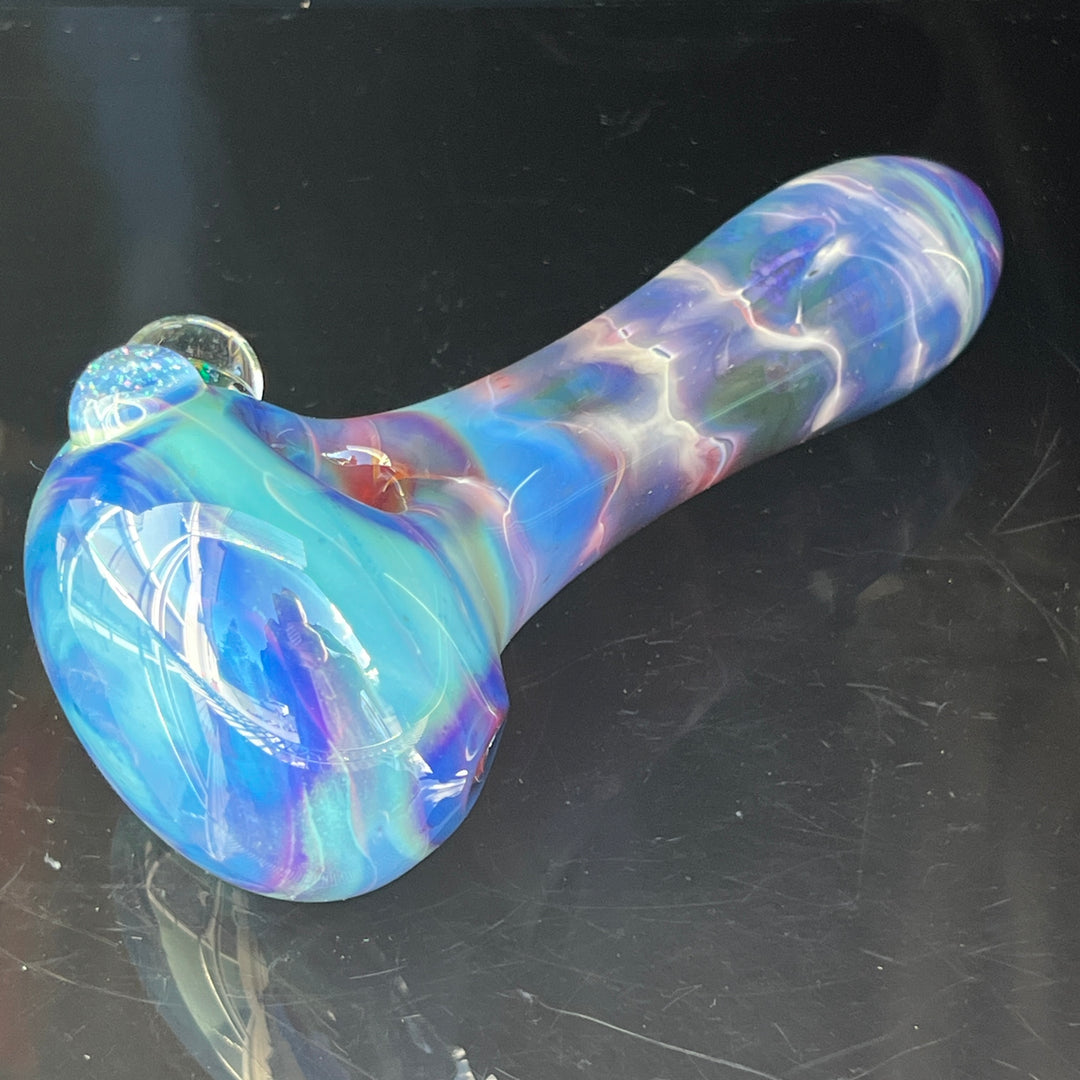 Purple Creek Crushed Opal Spoon Glass Pipe Tako Glass   