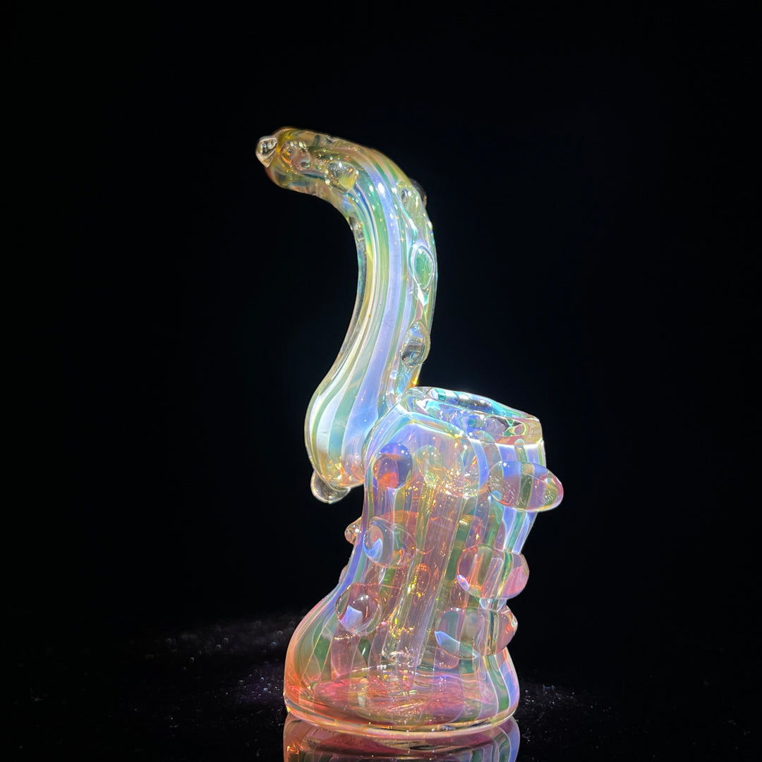 Gold Silver Fume Standup Sherlock Bubbler Water Pipe TG   