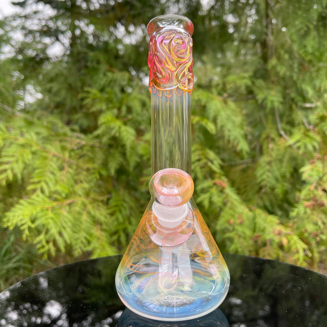 9" Fumed Twist Beaker Bong Glass Pipe Mary Jane's Glass   