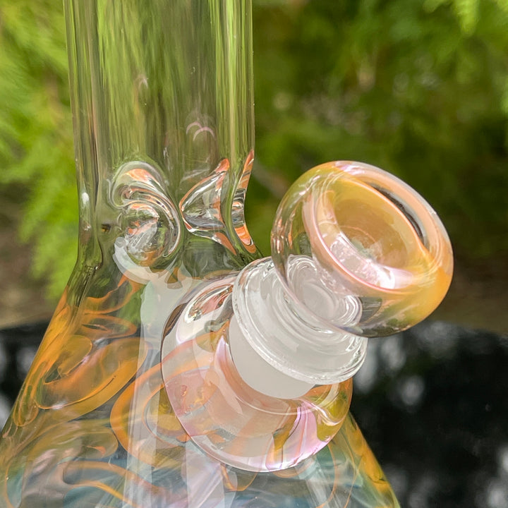 9" Fumed Twist Beaker Bong Glass Pipe Mary Jane's Glass   