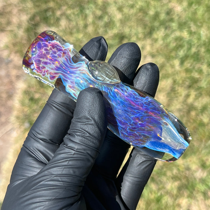 Purple Ghost Chillum Glass Pipe Tako Glass   