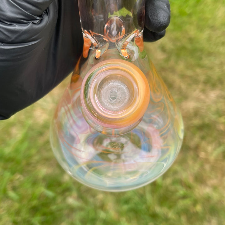 9" Fumed Twist Beaker Bong Glass Pipe Mary Jane's Glass   