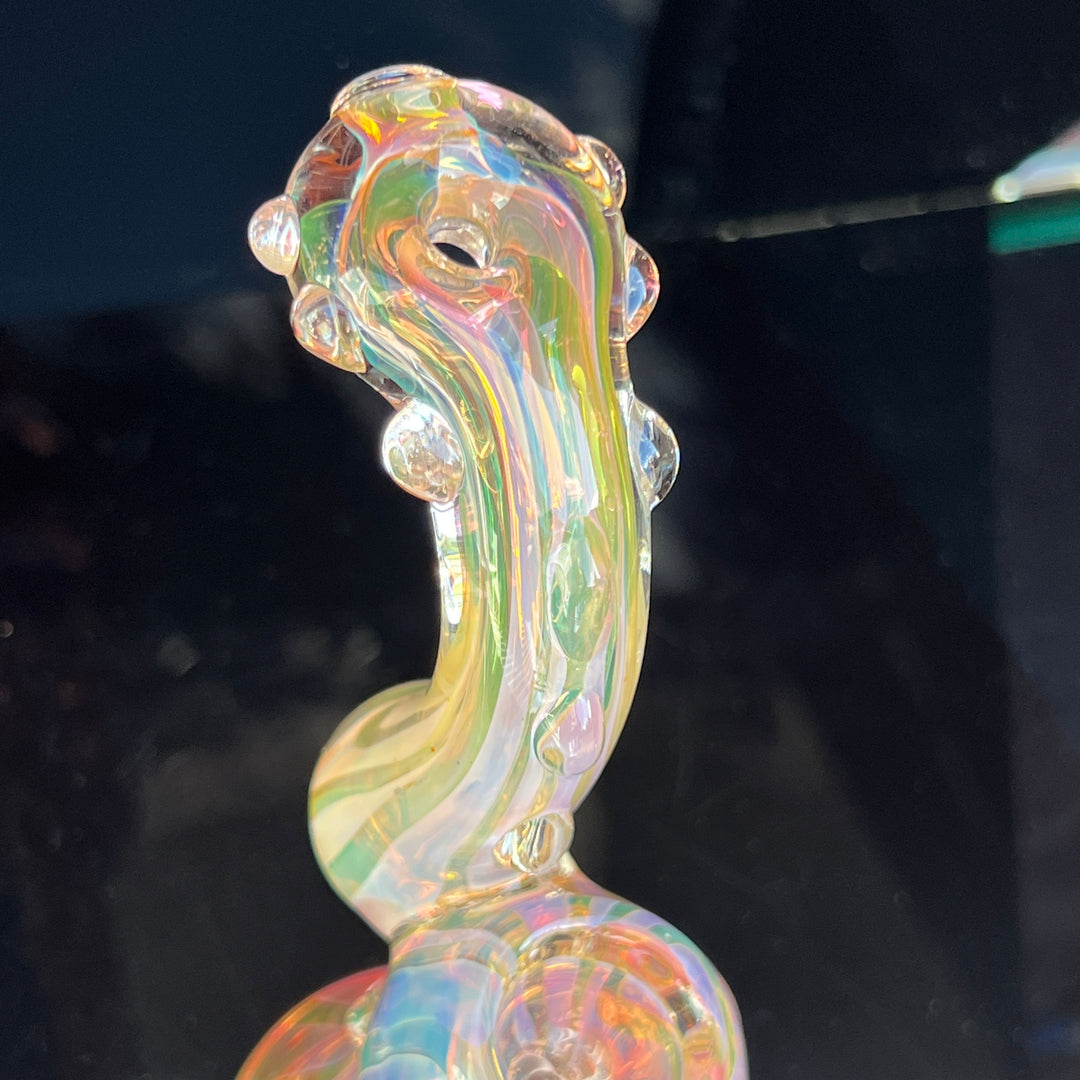 Gold Silver Fume Standup Sherlock Bubbler Water Pipe TG   