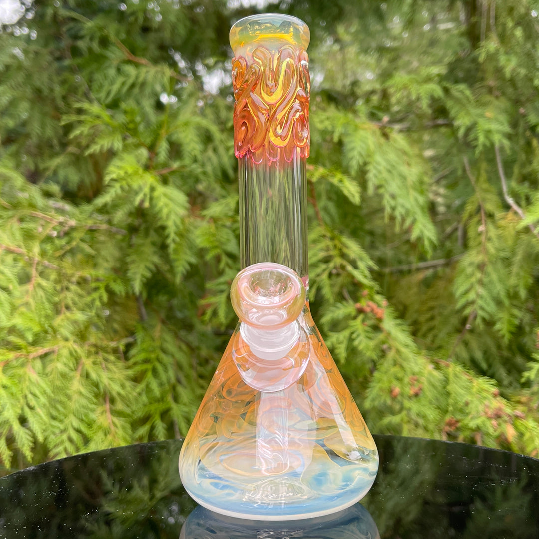 9" Fumed Twist Beaker Bong Glass Pipe Mary Jane's Glass   