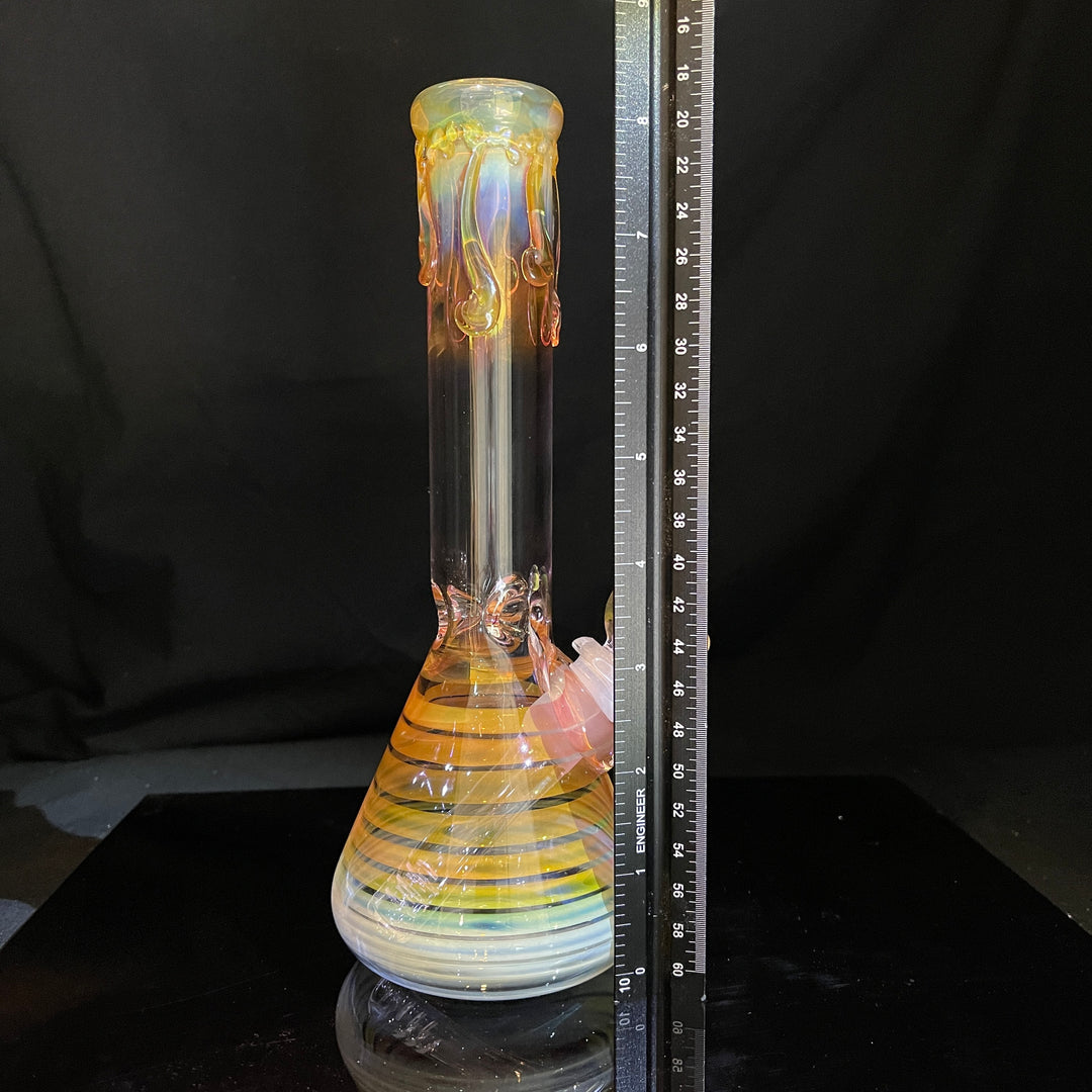 9" Fumed Twist Beaker Bong Glass Pipe Mary Jane's Glass   