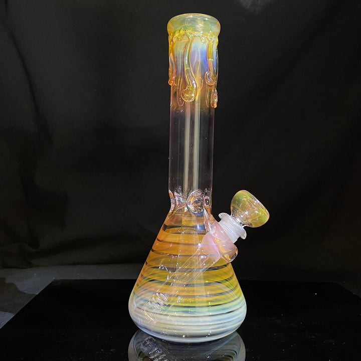 9" Fumed Twist Beaker Bong Glass Pipe Mary Jane's Glass   