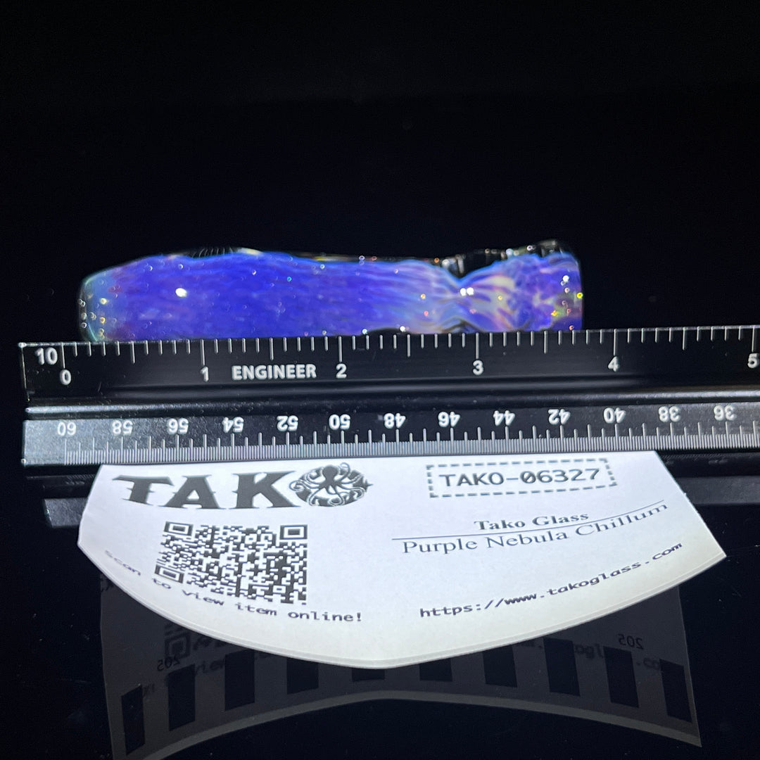 Purple Nebula Chillum Glass Pipe Tako Glass   