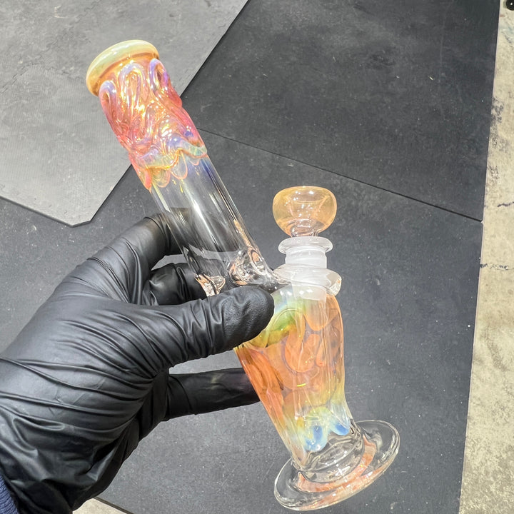 8" Fumed Straight Bong Glass Pipe Mary Jane's Glass