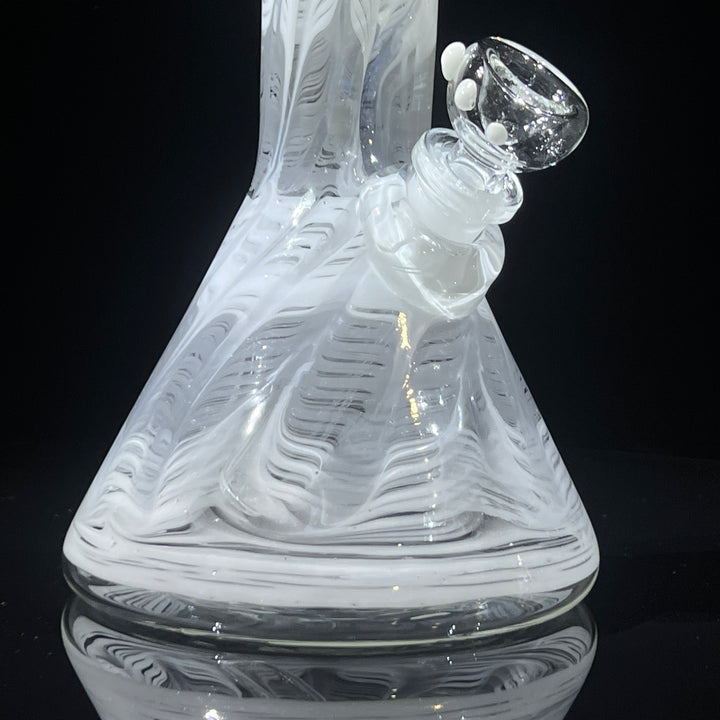 11" White Widow Beaker Bong Glass Pipe Mary Jane's Glass