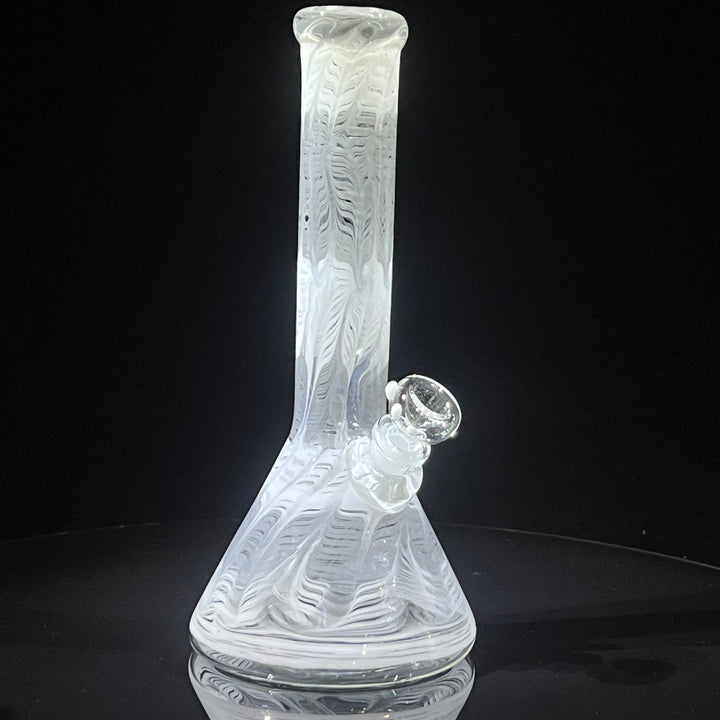 11" White Widow Beaker Bong Glass Pipe Mary Jane's Glass