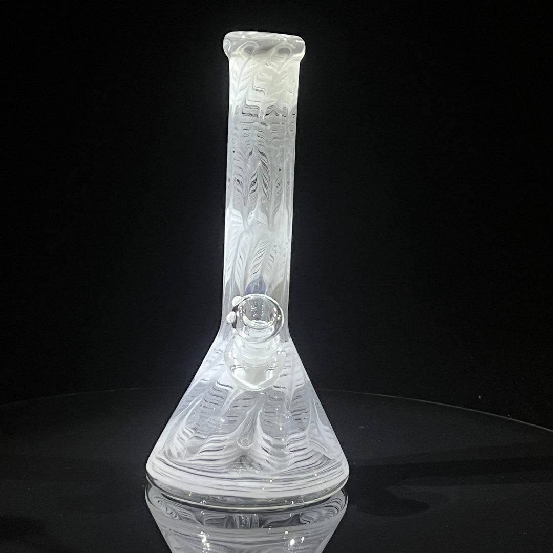 11" White Widow Beaker Bong Glass Pipe Mary Jane's Glass