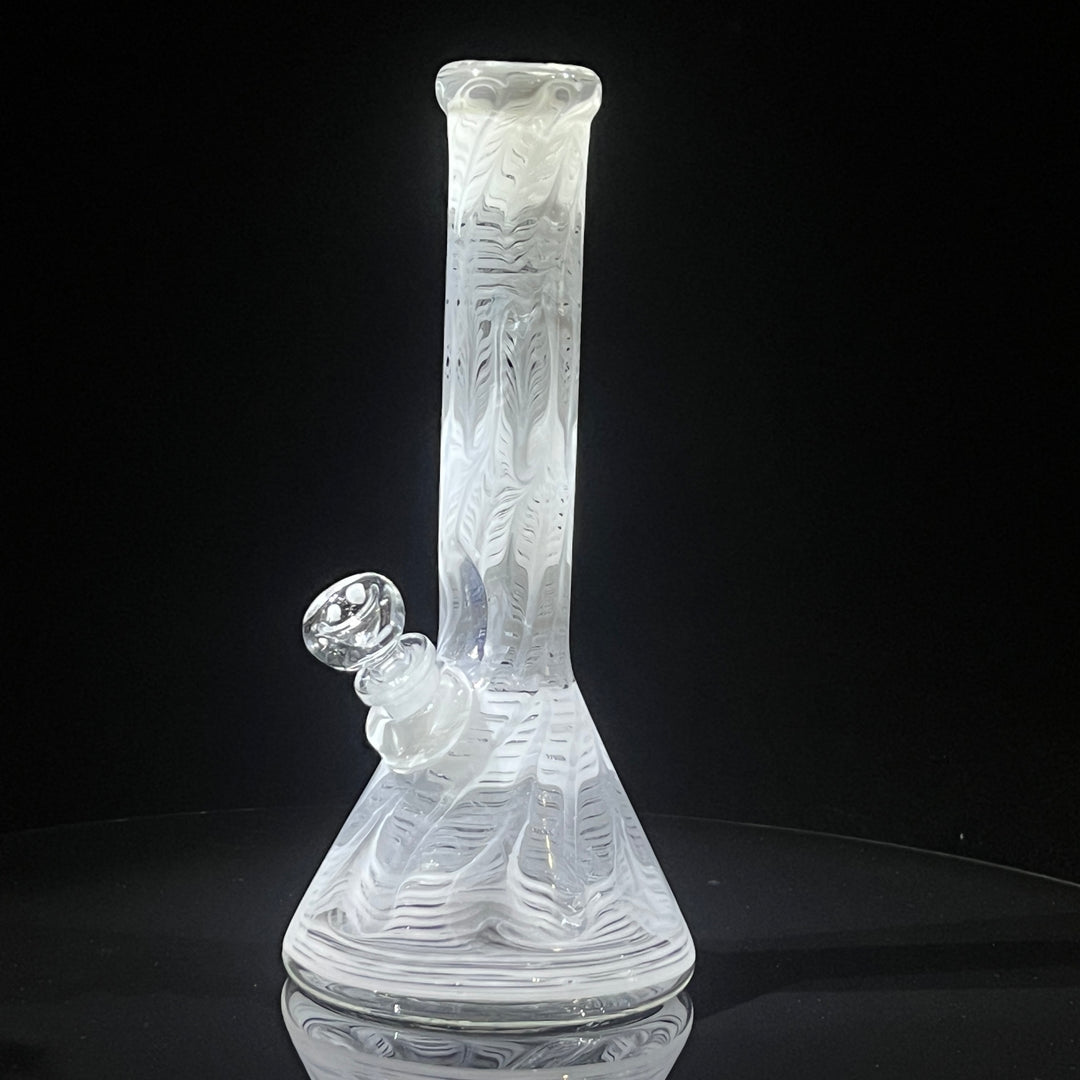 11" White Widow Beaker Bong Glass Pipe Mary Jane's Glass