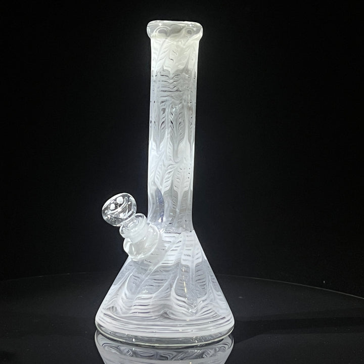 11" White Widow Beaker Bong Glass Pipe Mary Jane's Glass