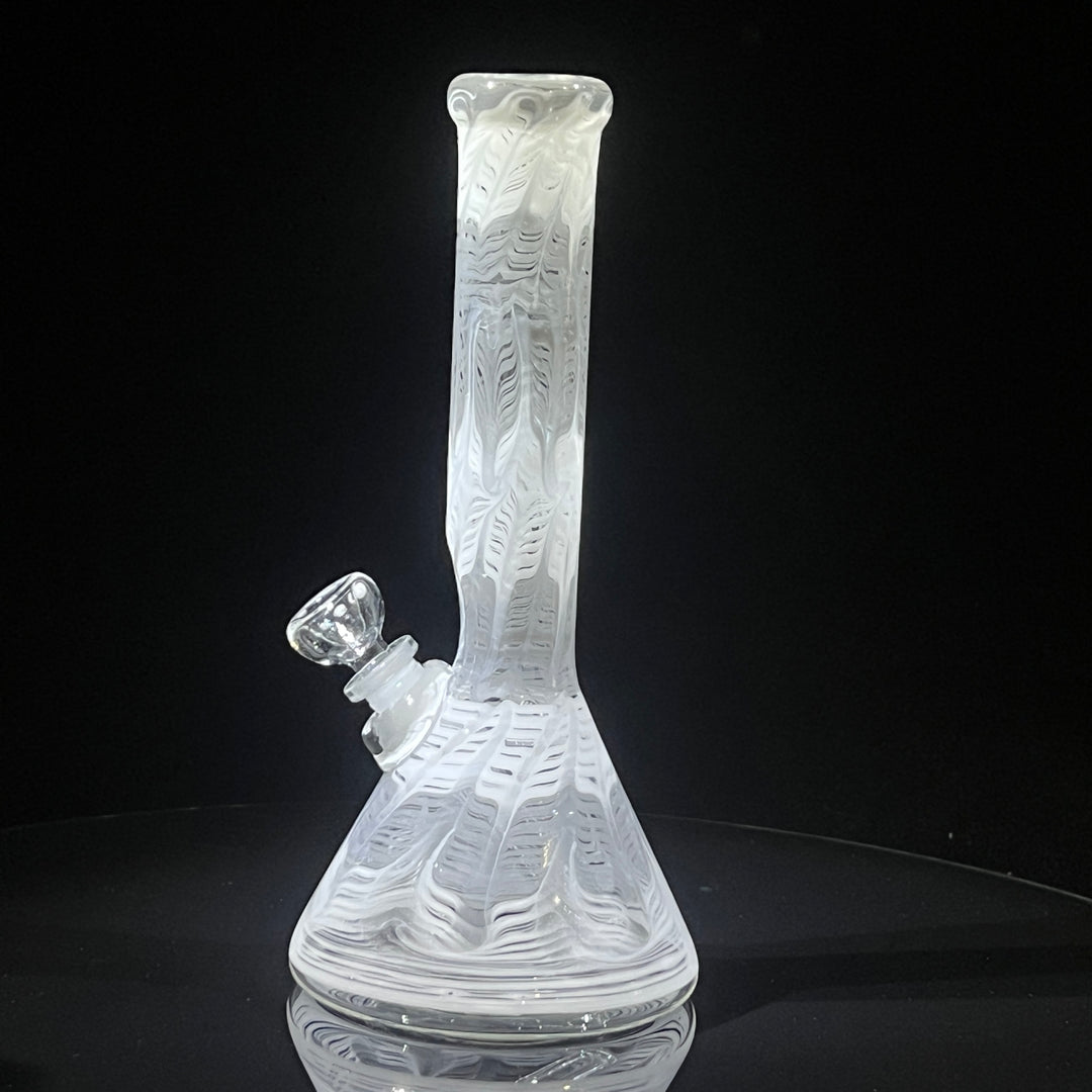 11" White Widow Beaker Bong Glass Pipe Mary Jane's Glass